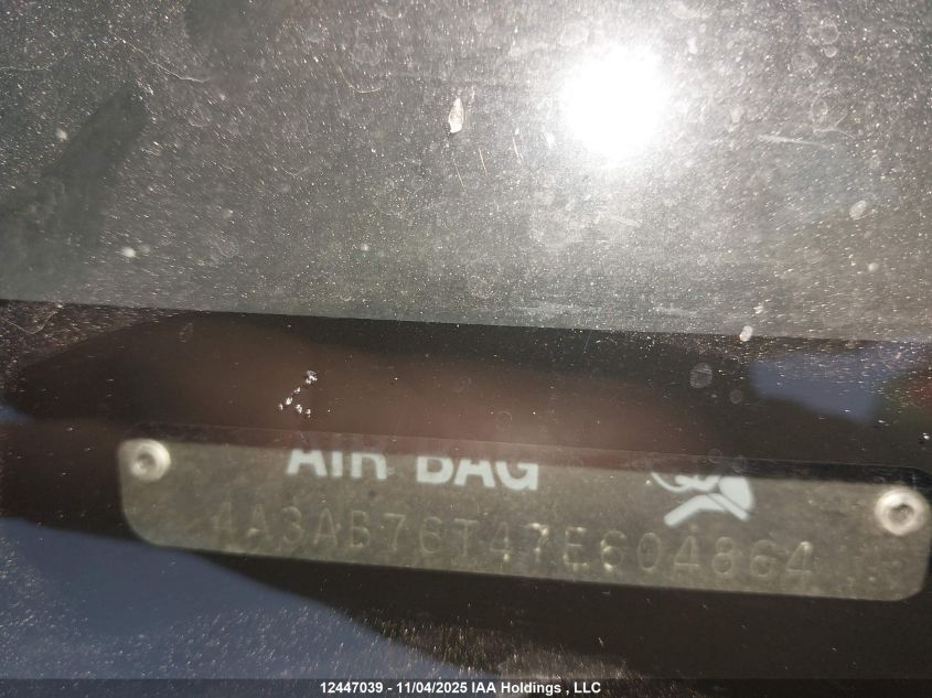 2007 Mitsubishi Galant Ralliart VIN: 4A3AB76T47E604864 Lot: 12447039