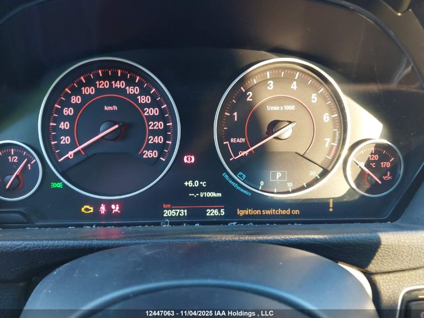 2015 BMW 328I xDrive VIN: WBA3B3G52FNT19600 Lot: 12447063