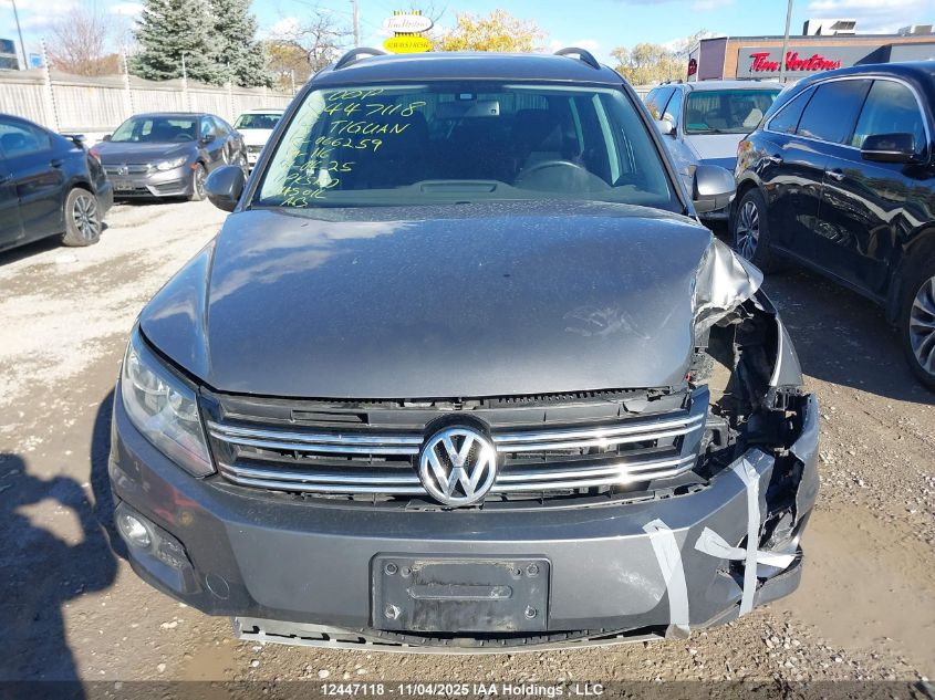 2016 Volkswagen Tiguan Comfortline/Highline/Special Edition VIN: WVGJV7AXXGW066259 Lot: 12447118