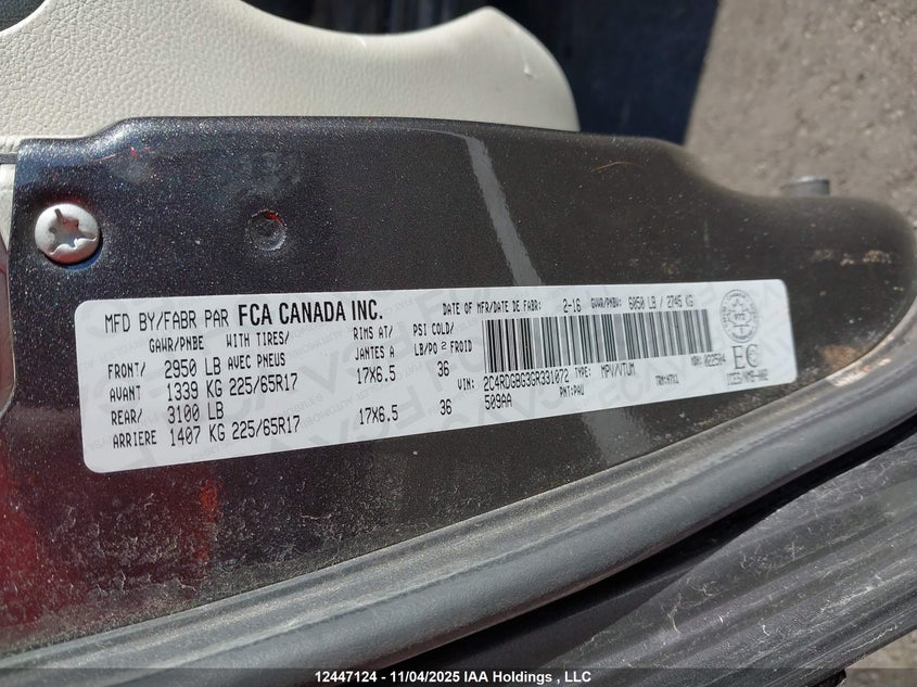 2C4RDGBG3GR331072 2016 DODGE CARAVAN photo no. 9