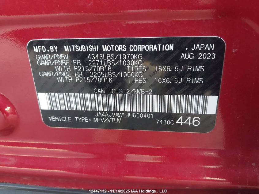 JA4AJVAW1RU600401 2024 MITSUBISHI RVR photo no. 19