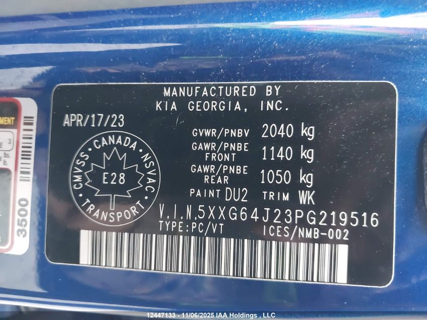 2023 Kia K5 Gt-Line VIN: 5XXG64J23PG219516 Lot: 12447133
