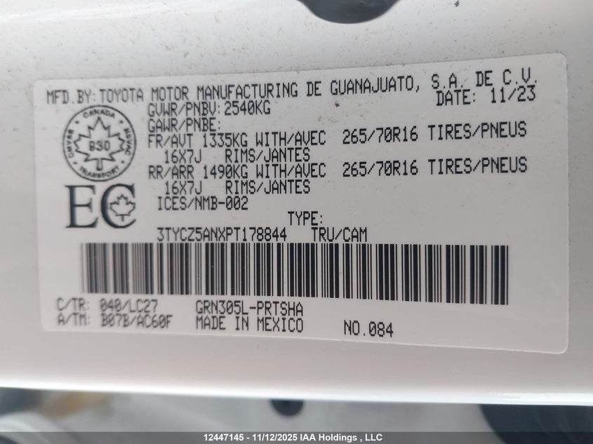 3TYCZ5ANXPT178844 2023 TOYOTA TACOMA photo no. 9