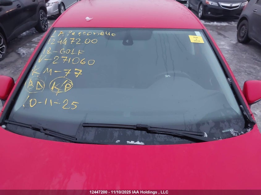 2018 Volkswagen Golf 1.8 Tsi Comfortline/1.8 Tsi Highline/1.8 Tsi Trendline VIN: 3VWB17AU6JM271060 Lot: 12447200