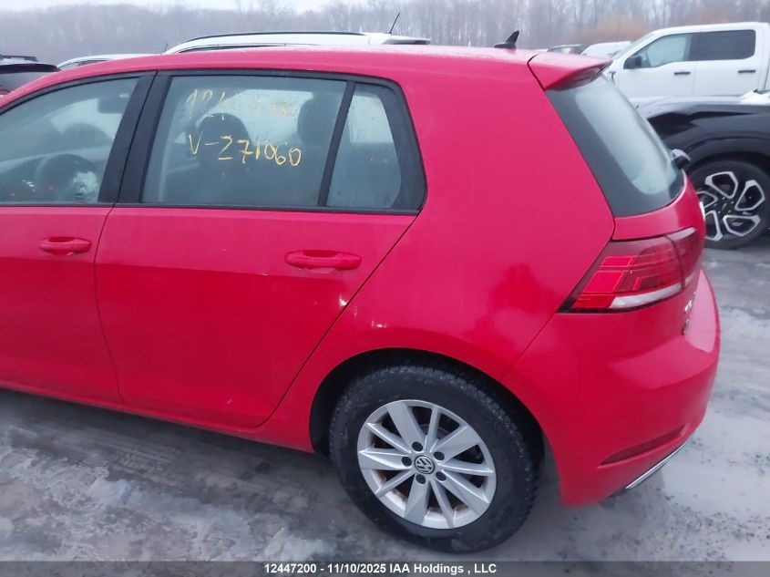 2018 Volkswagen Golf 1.8 Tsi Comfortline/1.8 Tsi Highline/1.8 Tsi Trendline VIN: 3VWB17AU6JM271060 Lot: 12447200