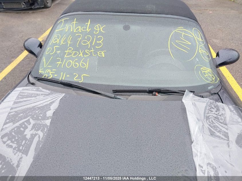 2005 Porsche Boxster VIN: WP0CA29865S710661 Lot: 12447213