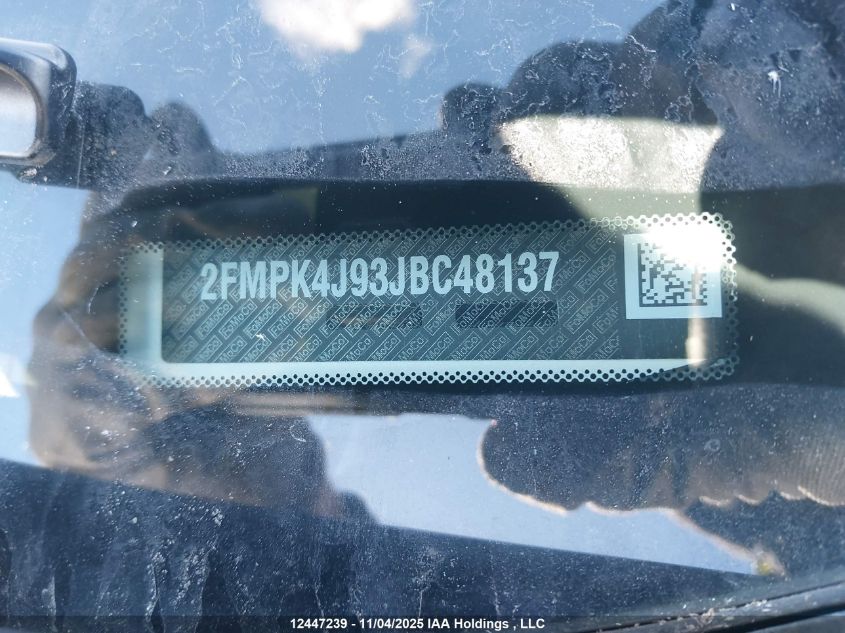 2018 Ford Edge Sel VIN: 2FMPK4J93JBC48137 Lot: 12447239