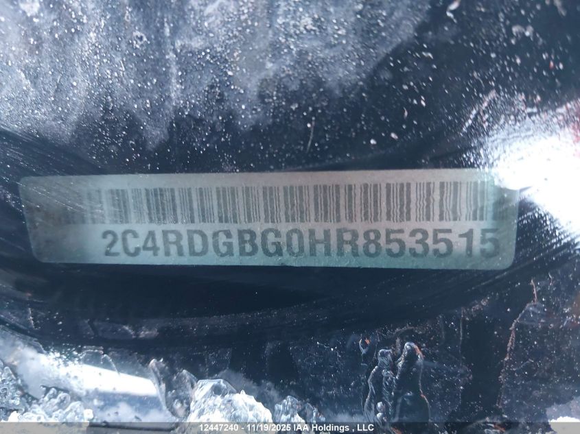 2017 Dodge Grand Caravan Se VIN: 2C4RDGBG0HR853515 Lot: 12447240