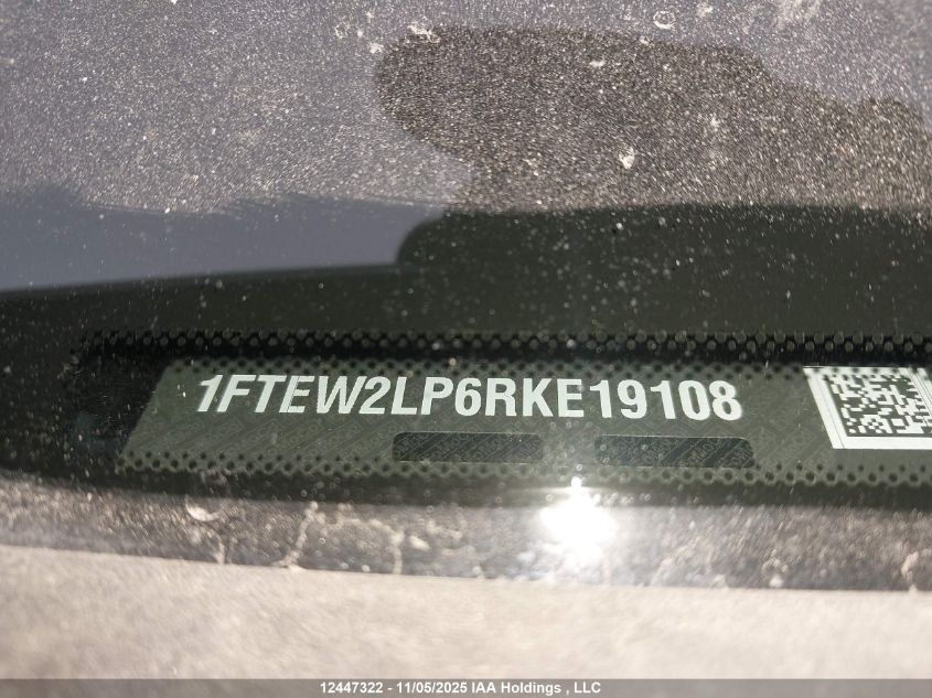2024 Ford F150 VIN: 1FTEW2LP6RKE19108 Lot: 12447322