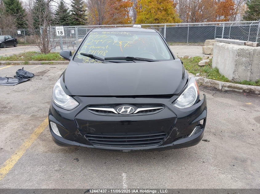 2014 Hyundai Accent Gls/Se VIN: KMHCU5AE5EU191418 Lot: 12447437