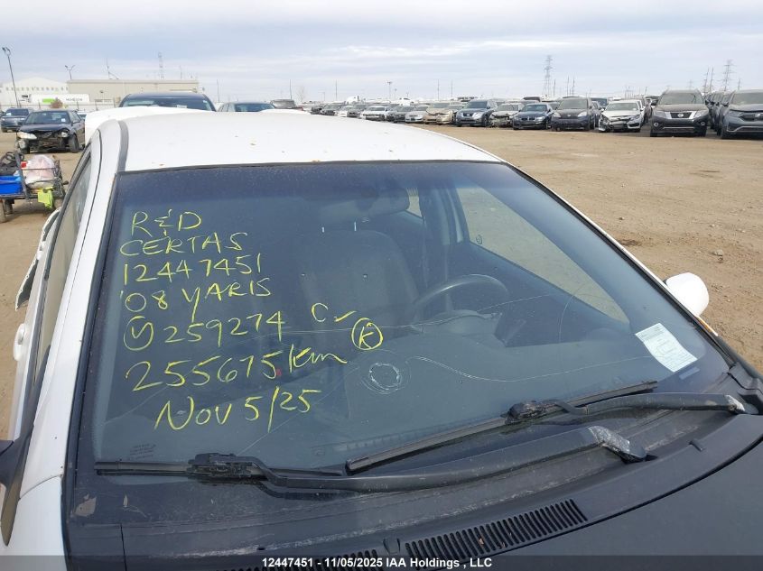 2008 Toyota Yaris VIN: JTDBT923181259274 Lot: 12447451