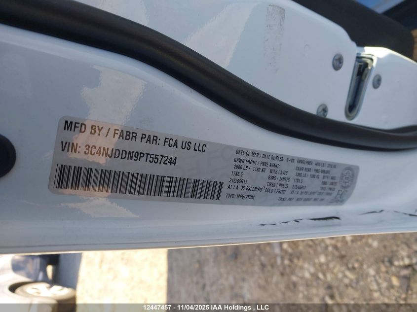 2023 Jeep Compass Trailhawk VIN: 3C4NJDDN9PT557244 Lot: 12447457