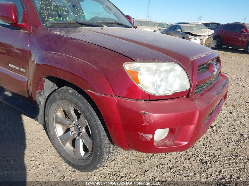 2007 Toyota 4Runner Limited VIN: JTEBU17R778104712 Lot: 12447483