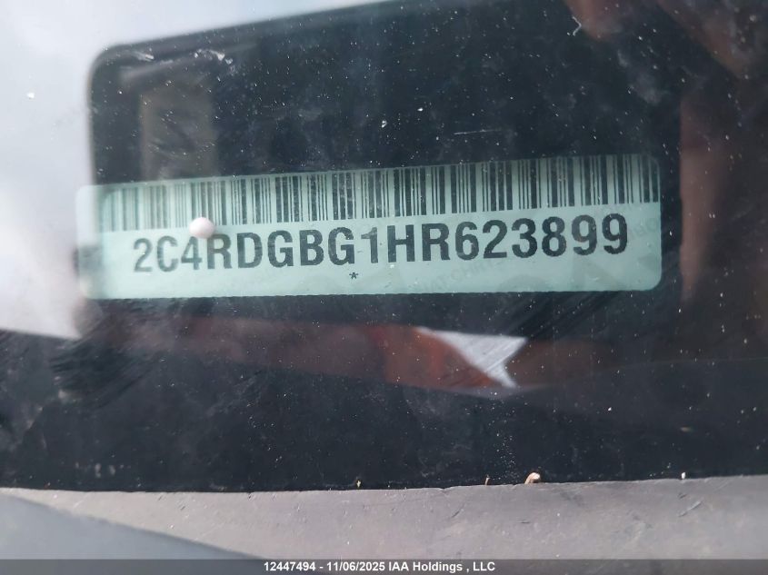 2017 Dodge Grand Caravan Cvp/Sxt VIN: 2C4RDGBG1HR623899 Lot: 12447494
