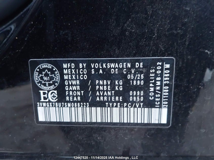 3VWGX7BU7SM088223 2025 VOLKSWAGEN JETTA photo no. 9