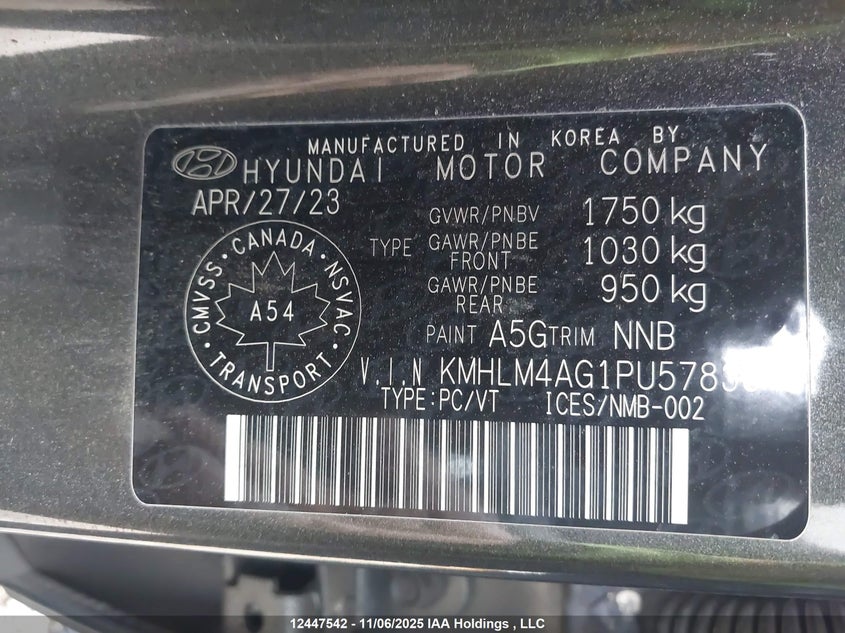 KMHLM4AG1PU578384 2023 HYUNDAI ELANTRA photo no. 9