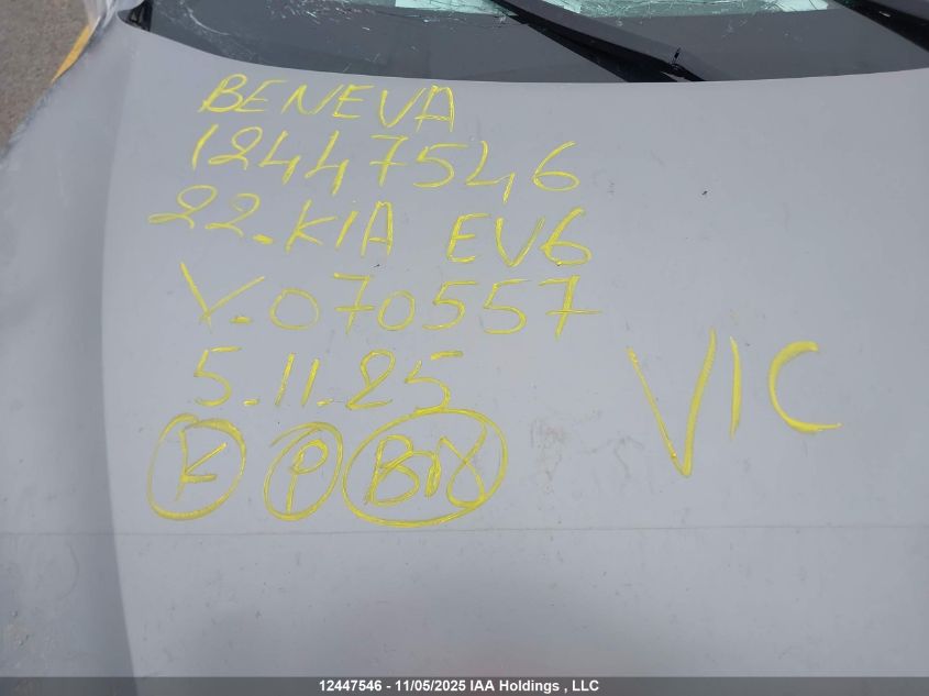 2022 Kia Ev6 Long Range W/Gt-Line Pkg 1/Long Range W/Gt-Line Pkg 2 VIN: KNDC4DLC0N5070557 Lot: 12447546