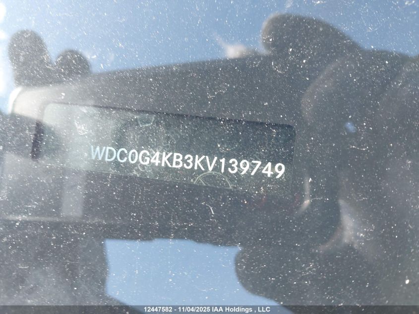 2019 Mercedes-Benz Glc 300 4Matic VIN: WDC0G4KB3KV139749 Lot: 12447582