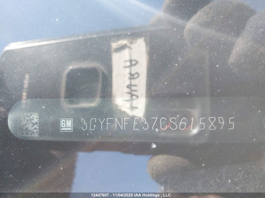 2012 Cadillac Srx Premium Collection VIN: 3GYFNFE37CS615895 Lot: 12447607