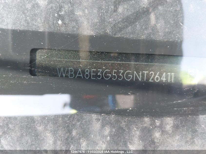 2016 BMW 328I xDrive VIN: WBA8E3G53GNT26411 Lot: 12447676