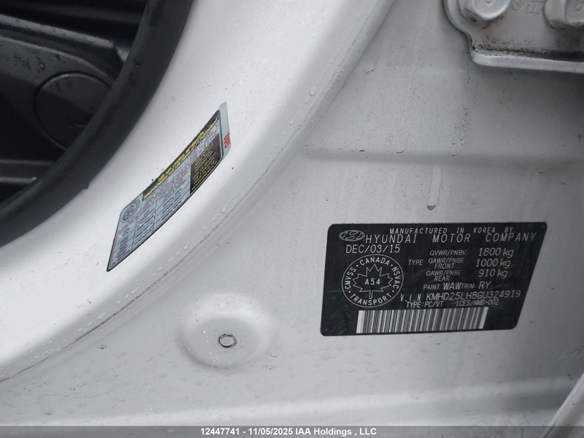 KMHD25LH8GU324919 2016 HYUNDAI ELANTRA photo no. 18