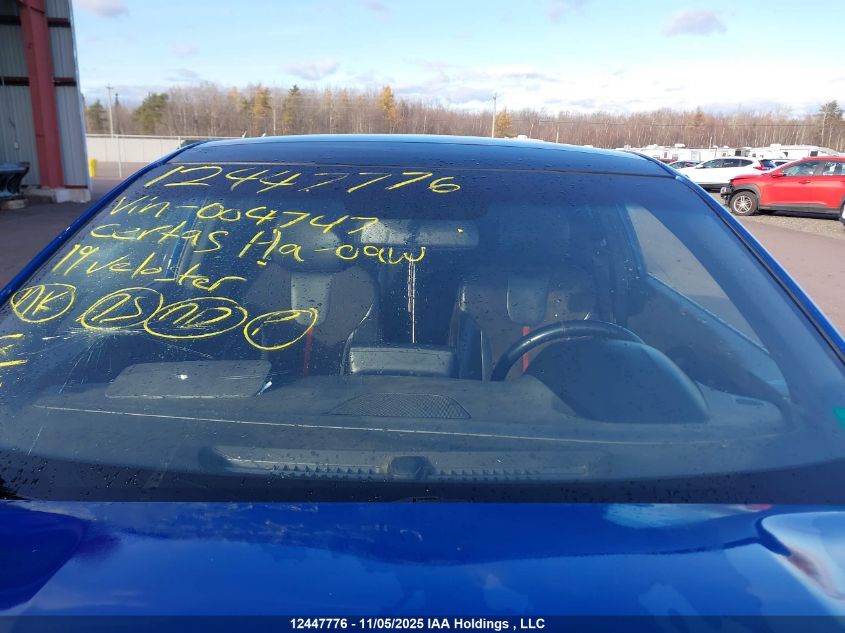 2019 Hyundai Veloster Turbo/Turbo R-Spec/Turbo Ultimate VIN: KMHTH6AB6KU004747 Lot: 12447776