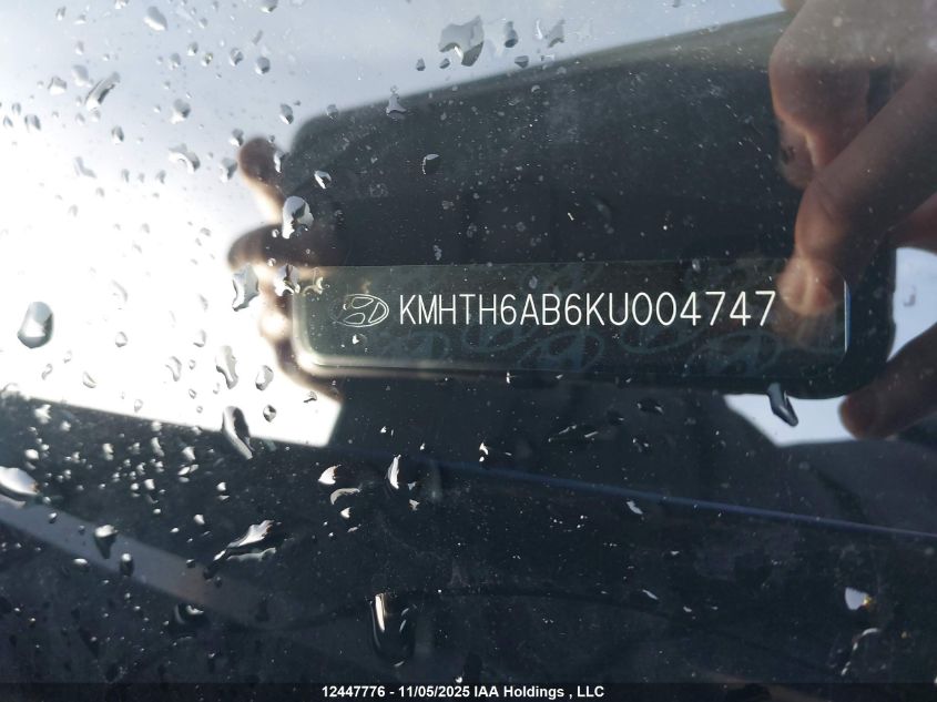 2019 Hyundai Veloster Turbo/Turbo R-Spec/Turbo Ultimate VIN: KMHTH6AB6KU004747 Lot: 12447776