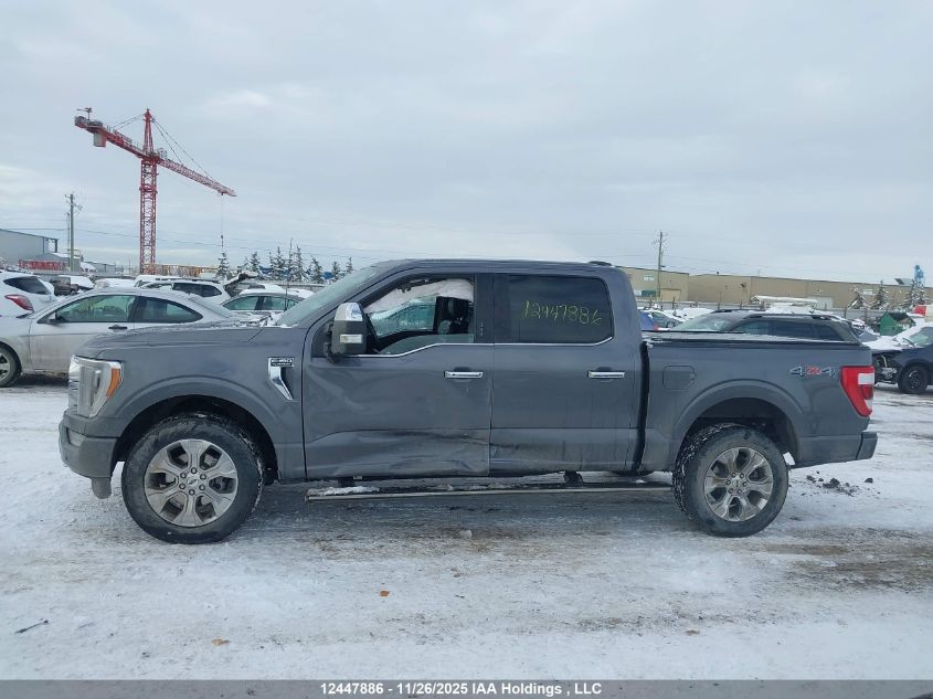 2021 Ford F-150 Platinum VIN: 1FTFW1E86MFB73991 Lot: 12447886