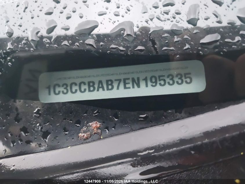 2014 Chrysler 200 Lx VIN: 1C3CCBAB7EN195335 Lot: 12447908