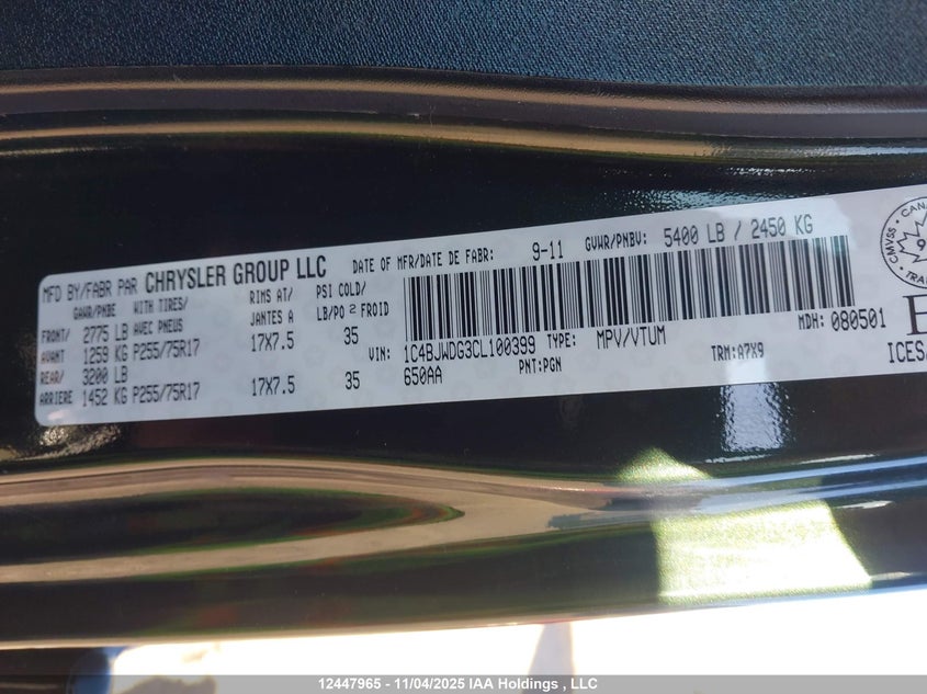 1C4BJWDG3CL100399 2012 JEEP WRANGLER photo no. 18