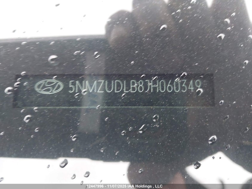 5NMZUDLB8JH060349 2018 HYUNDAI SANTA FE photo no. 9