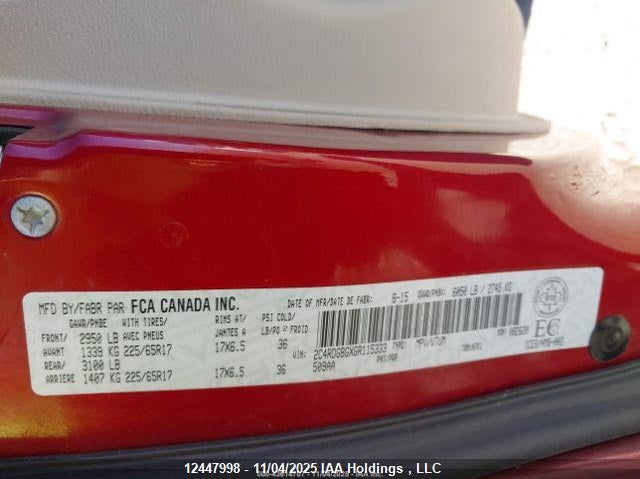 2C4RDGBGXGR115333 2016 DODGE CARAVAN photo no. 10