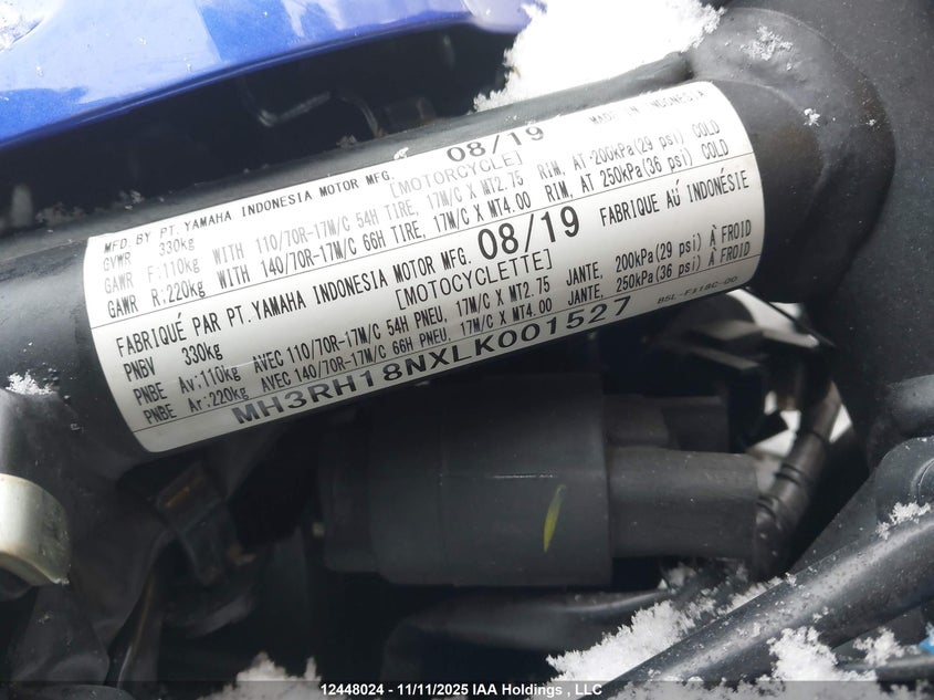 MH3RH18NXLK001527 2020 YAMAHA YZF photo no. 10