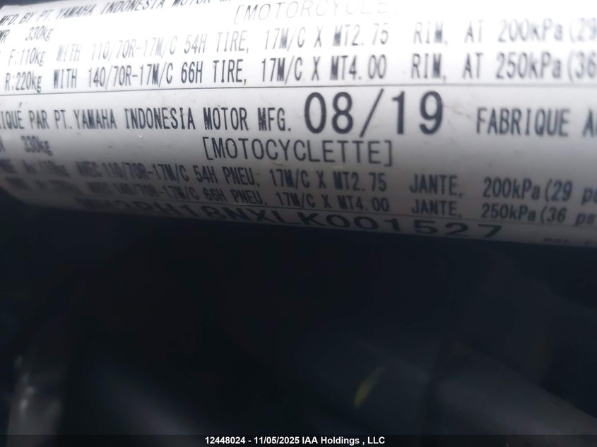 MH3RH18NXLK001527 2020 YAMAHA YZF photo no. 14