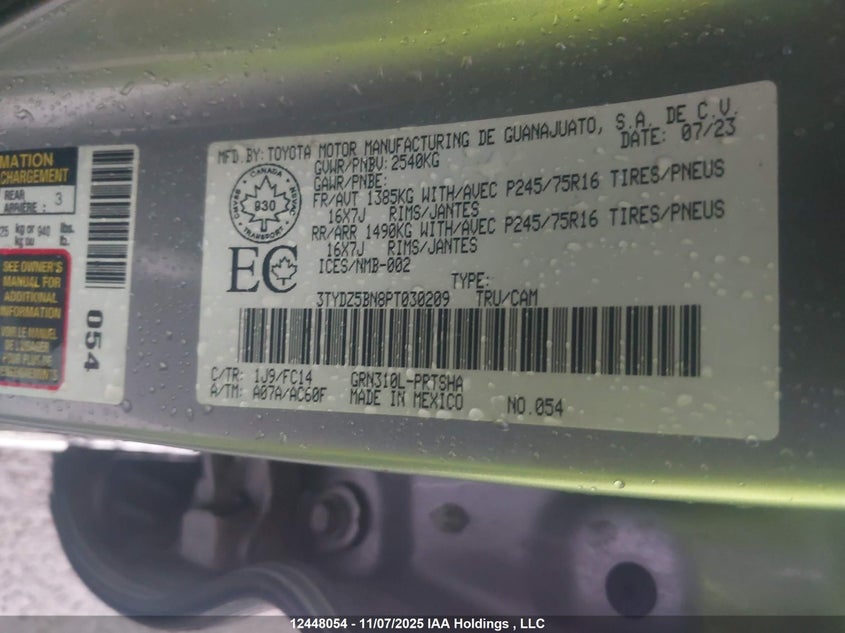 3TYDZ5BN8PT030209 2023 TOYOTA TACOMA photo no. 9