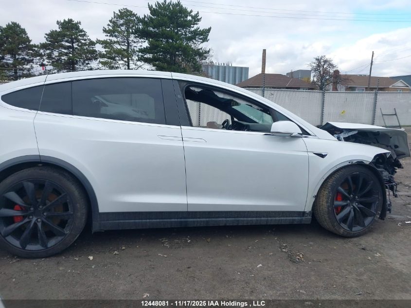 2020 Tesla Model X VIN: 5YJXCDE45LF266385 Lot: 12448081