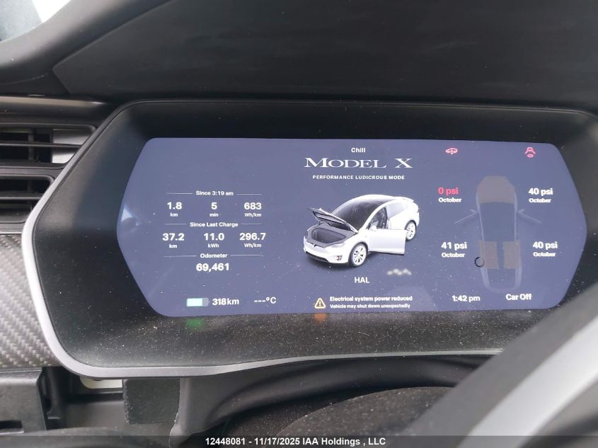 2020 Tesla Model X VIN: 5YJXCDE45LF266385 Lot: 12448081