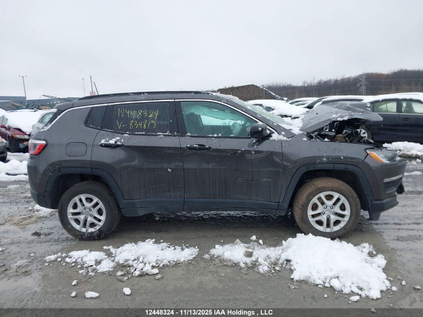 2019 Jeep Compass Sport VIN: 3C4NJDAB2KT834819 Lot: 12448324