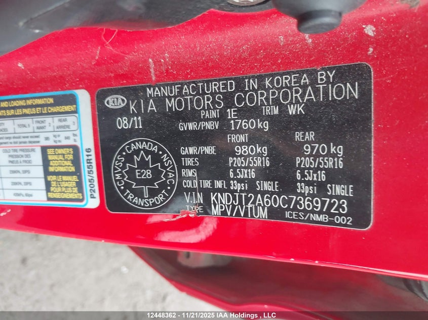 KNDJT2A60C7369723 2012 KIA SOUL photo no. 9