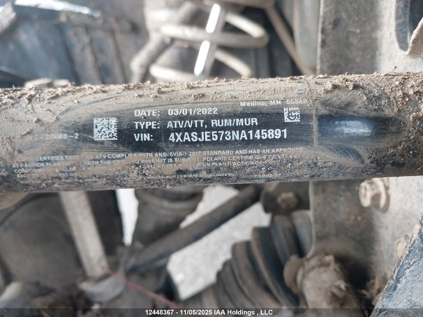 4XASJE573NA145891 2022 POLARIS SPORTSMAN photo no. 9