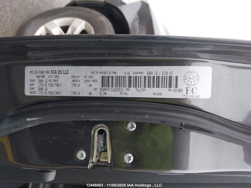 3C6RR7KT5GG283523 2016 DODGE RAM photo no. 9