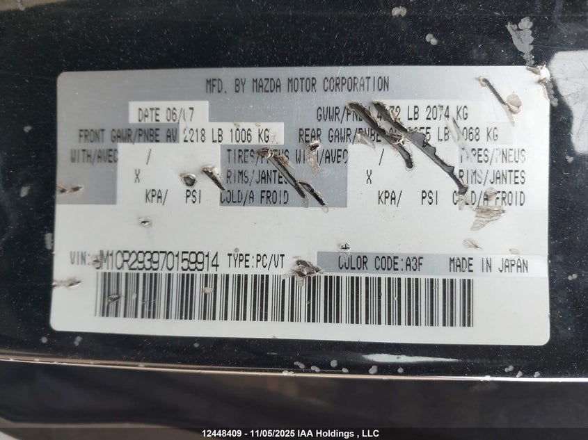 JM1CR293970159914 2007 MAZDA 5 photo no. 9