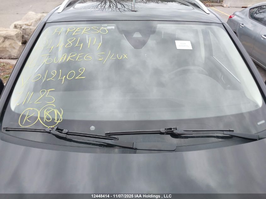 2016 Volkswagen Touareg Sport/Lux/Executive VIN: WVGEF9BPXGD012402 Lot: 12448414