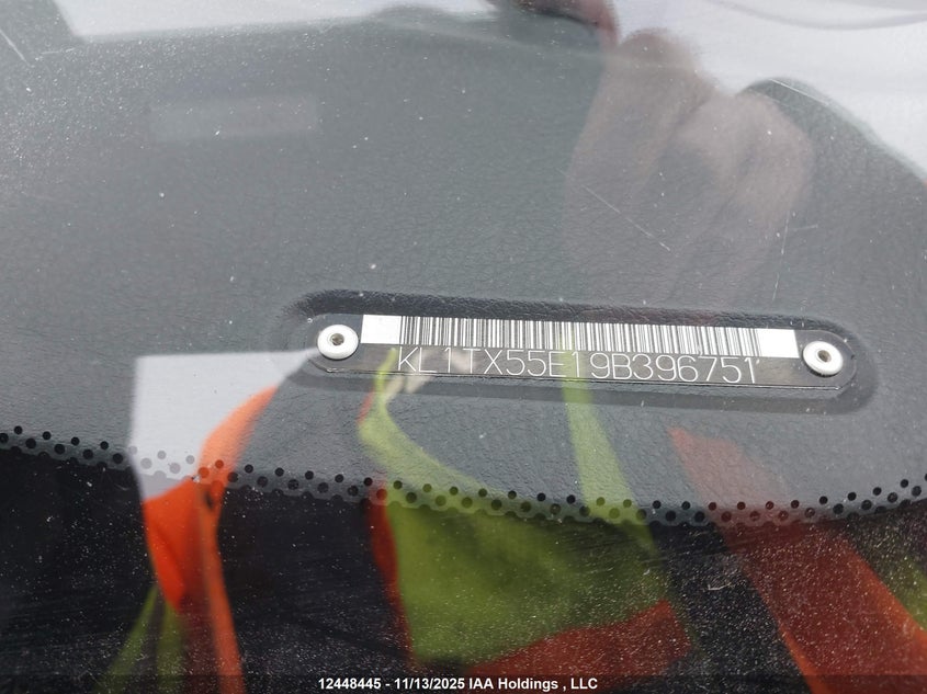 2009 Chevrolet Aveo Lt VIN: KL1TX55E19B396751 Lot: 12448445