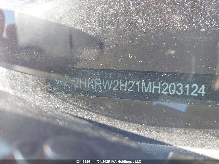 2021 Honda Cr-V VIN: 2HKRW2H21MH203124 Lot: 12448550