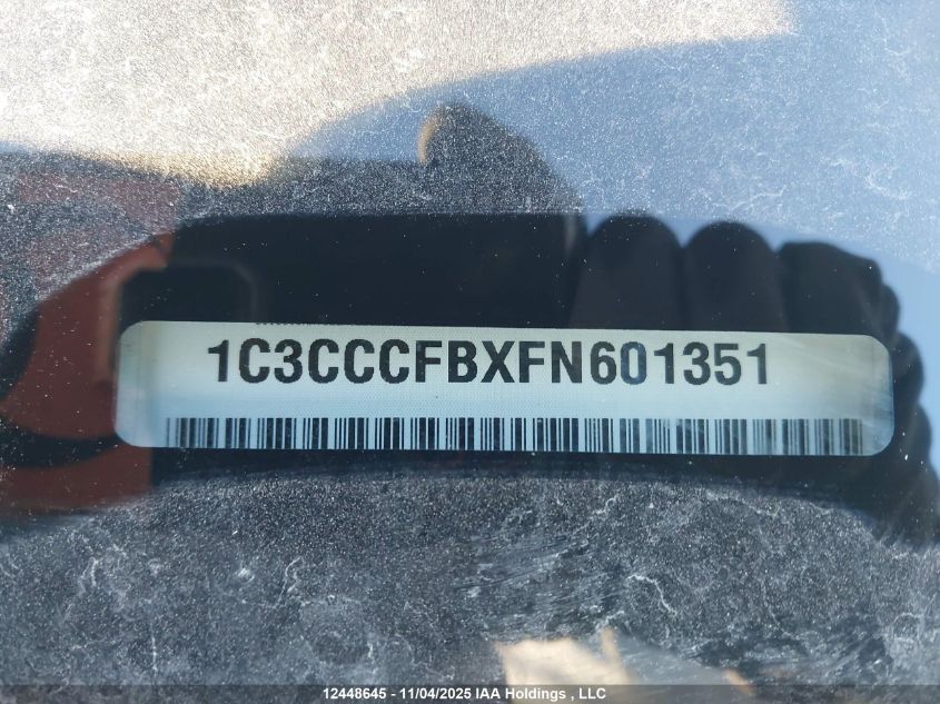 2015 Chrysler 200 Lx VIN: 1C3CCCFBXFN601351 Lot: 12448645