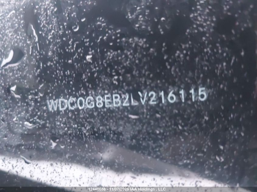 2020 Mercedes-Benz Glc 300 4Matic VIN: WDC0G8EB2LV216115 Lot: 12448688