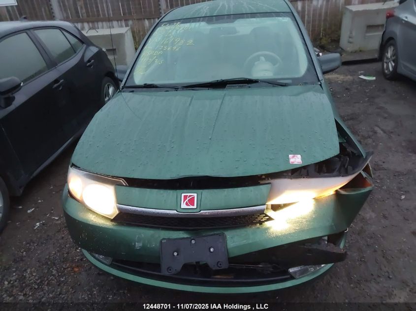 2003 Saturn Ion 3 Uplevel VIN: 1G8AL52F53Z161982 Lot: 12448701