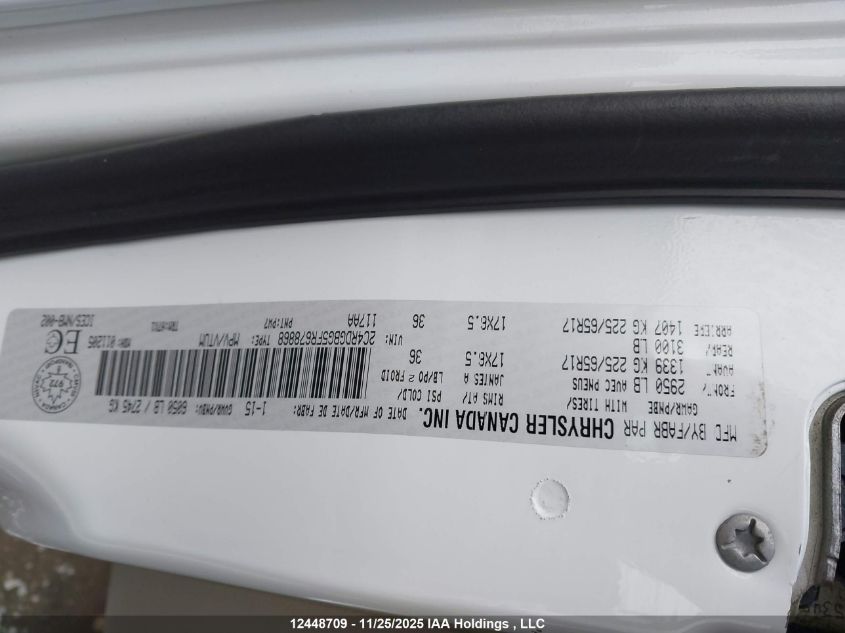 2015 Dodge Grand Caravan VIN: 2C4RDGBG5FR678868 Lot: 12448709