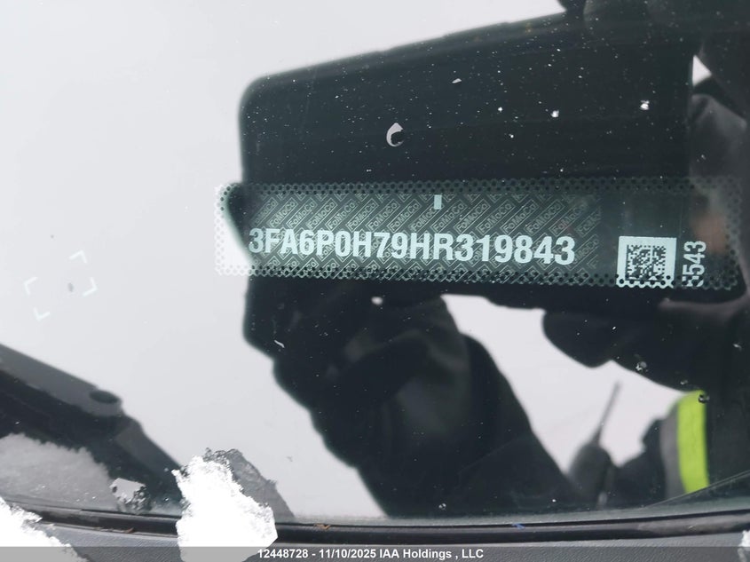 2017 Ford Fusion Se VIN: 3FA6P0H79HR319843 Lot: 12448728